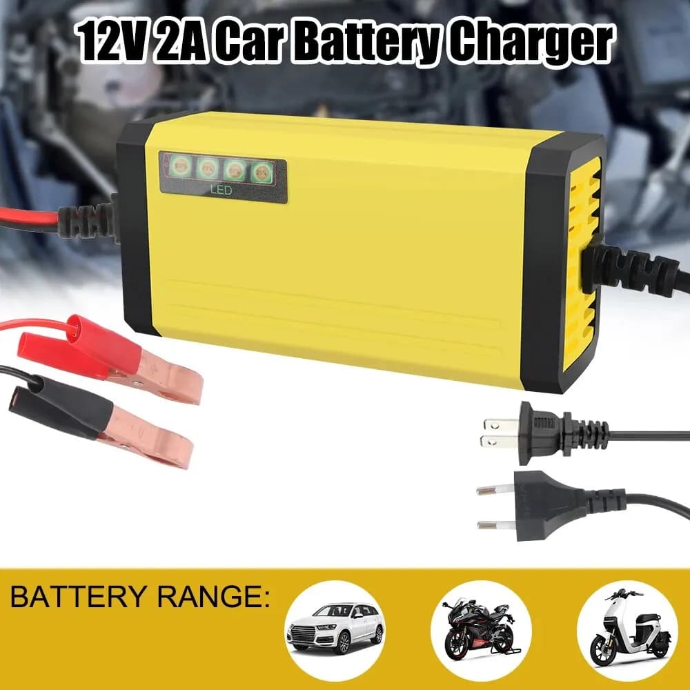 Chargeur de batterie de voiture 12V 2a, 220V, réparation d'impulsions, batterie au plomb sèche et hu