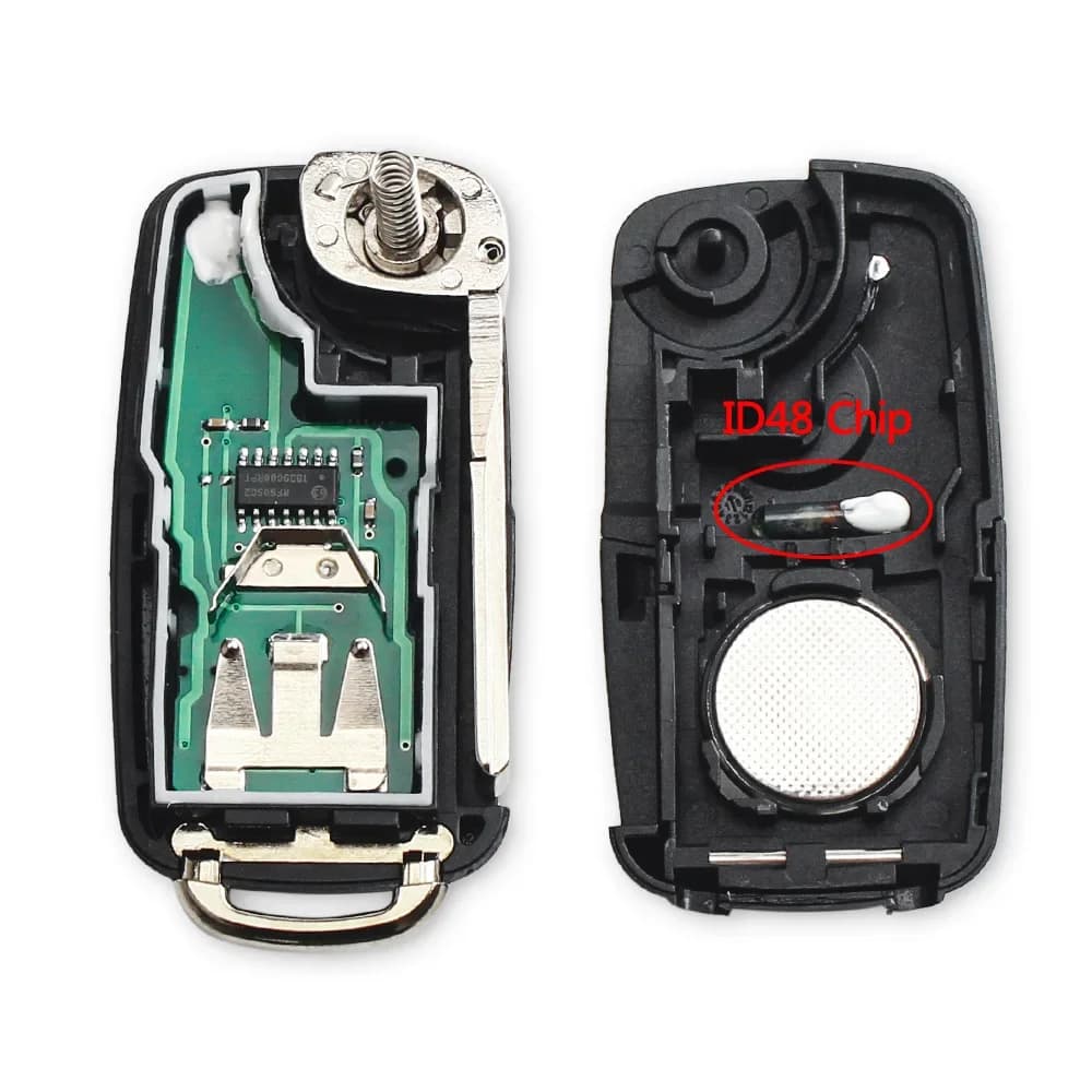 KEYYOU 5K0837202AD clé à distance pour VW pour Volkswagen Beetle/Caddy/Eos/Golf/Jetta/Polo/Scirocco/