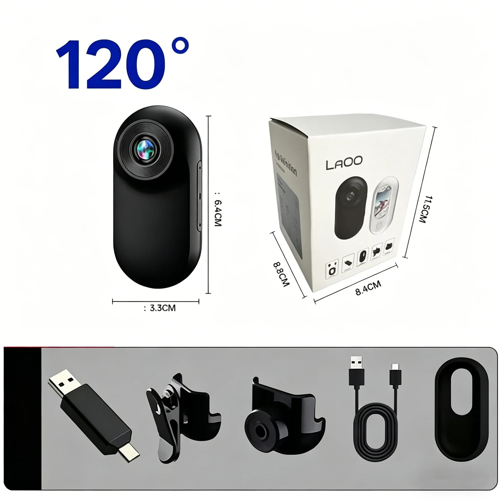 Caméra de sport extérieure 4K FHD 1080P pour casque, moto, vélo, mini caméra d'action pour le cyclis