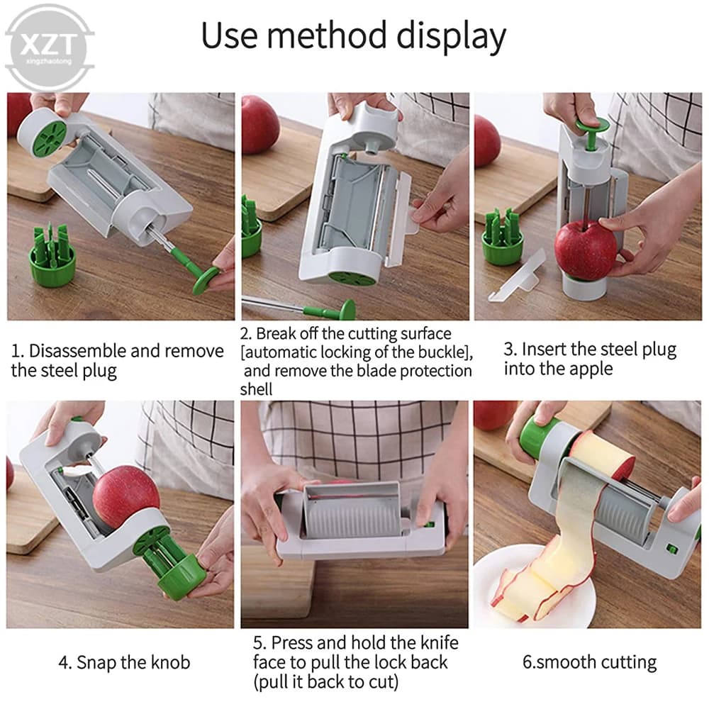 Trancheurs multifonctions pour légumes et fruits, coupe-fruits, rouleaux de pommes de terre, feuille