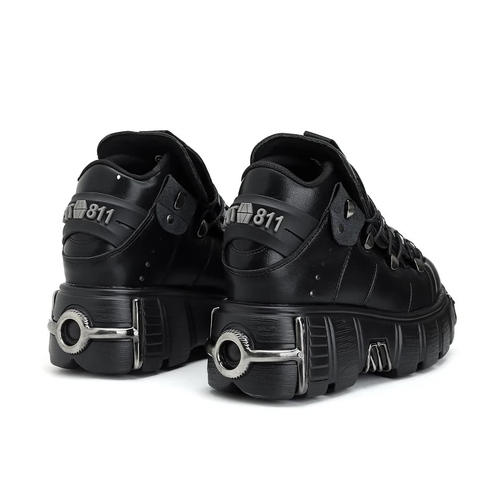 Nouvelles Chaussures Femme Style Punk 2026 – Bottes Rock à Lacets avec Plateforme et Talon de 6 cm, 