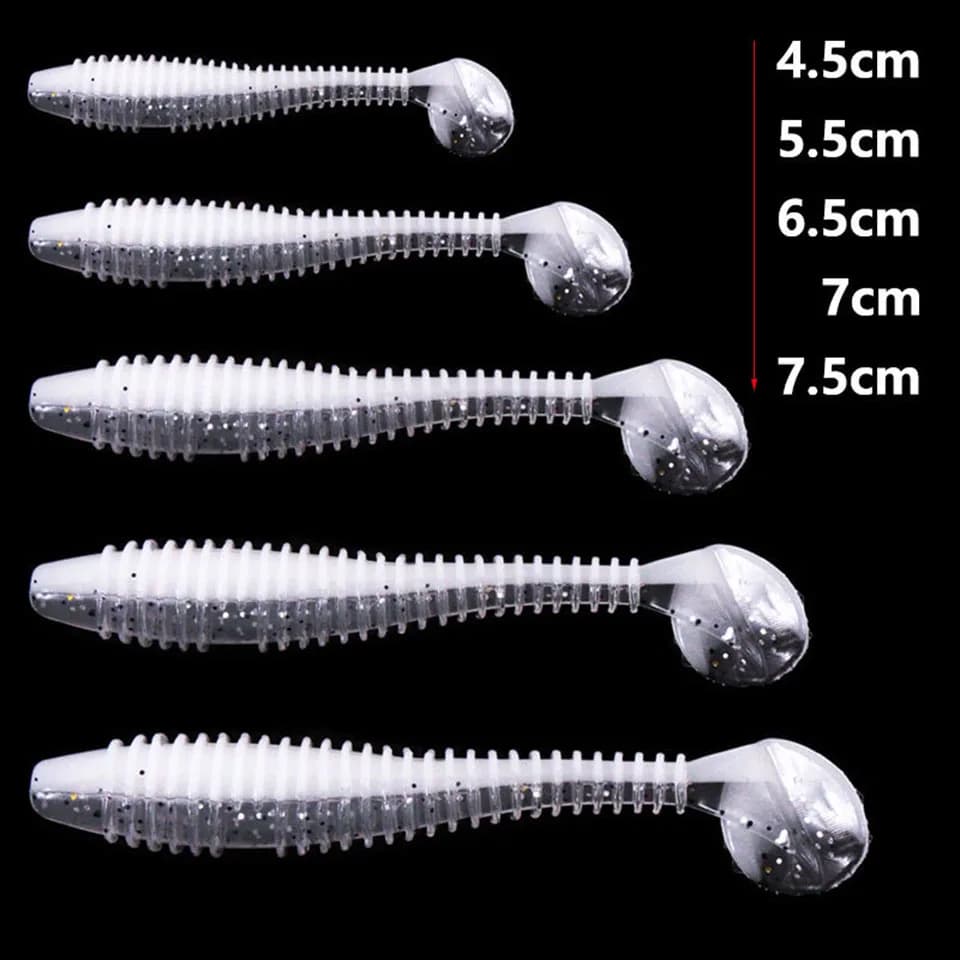 Obk Fish-Leurre de pêche en plastique souple, appâts à vers, jigging WobJeff, leurres de pêche, nage