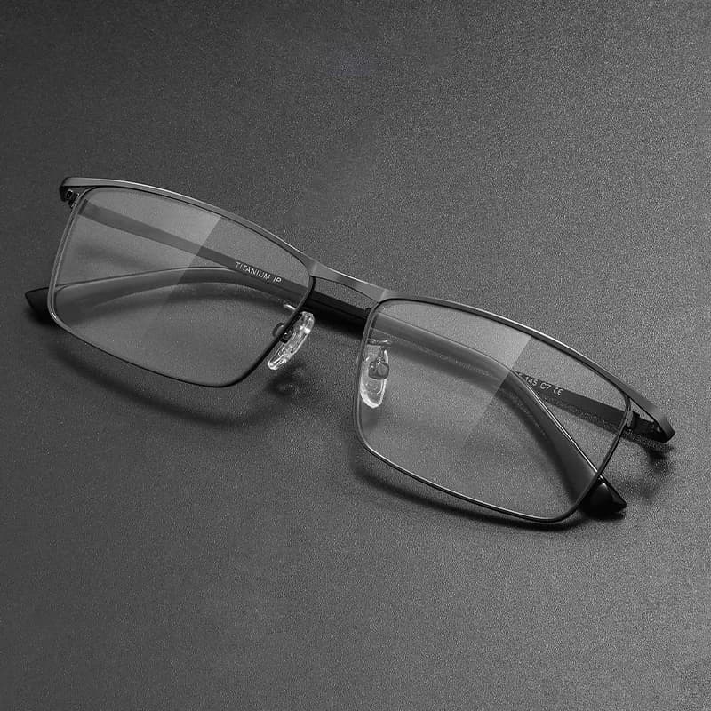 Monture de lunettes optiques pour hommes en alliage de titane ultraléger, électroplaqué IP, monture 
