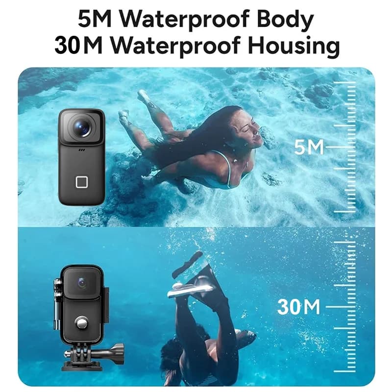 Caméra d'action 4K SJCAM C200 Pro avec boîtier portable, étanche 5M, vidéo FHD GYRO, Wi-Fi 5G, visio