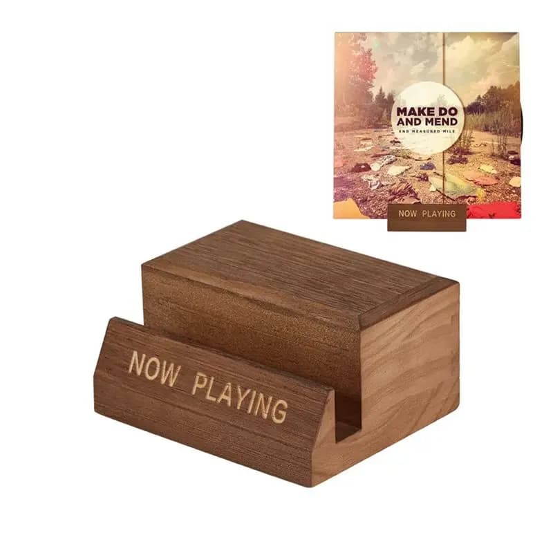MLGB-1 pièce support de disque vinyle en bois support pour CD unique présentoir LP présentoir