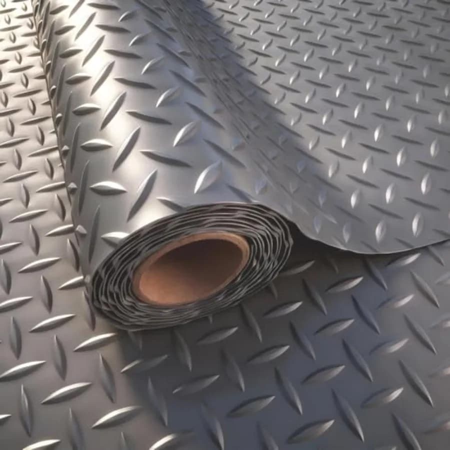 Tapis de sol de garage, tapis de garage en PVC épais à motif diamant, rouleaux de revêtement de sol 