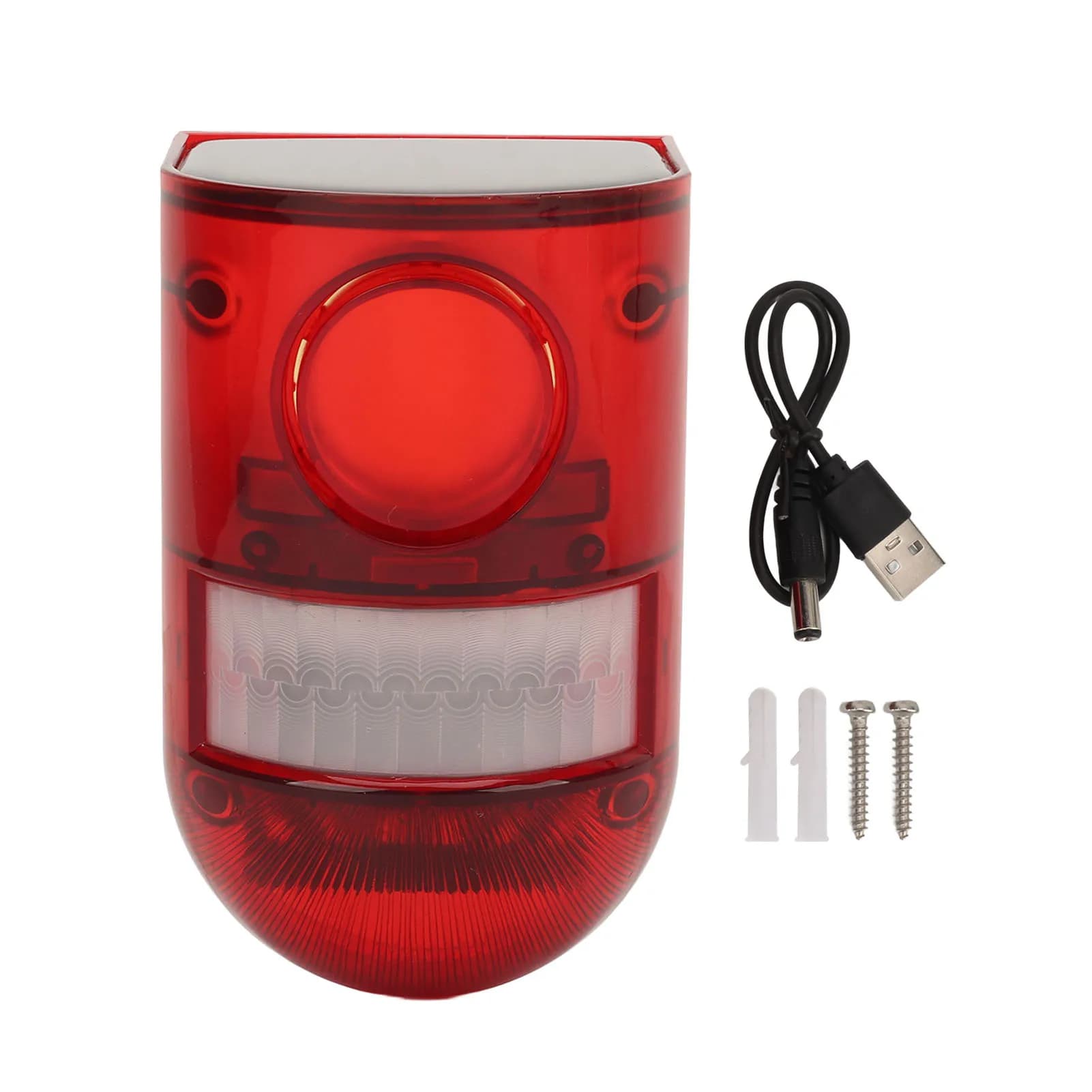 Alarme de capteur de mouvement solaire 129dB son IP65 alarme lumineuse de sécurité étanche pour entr