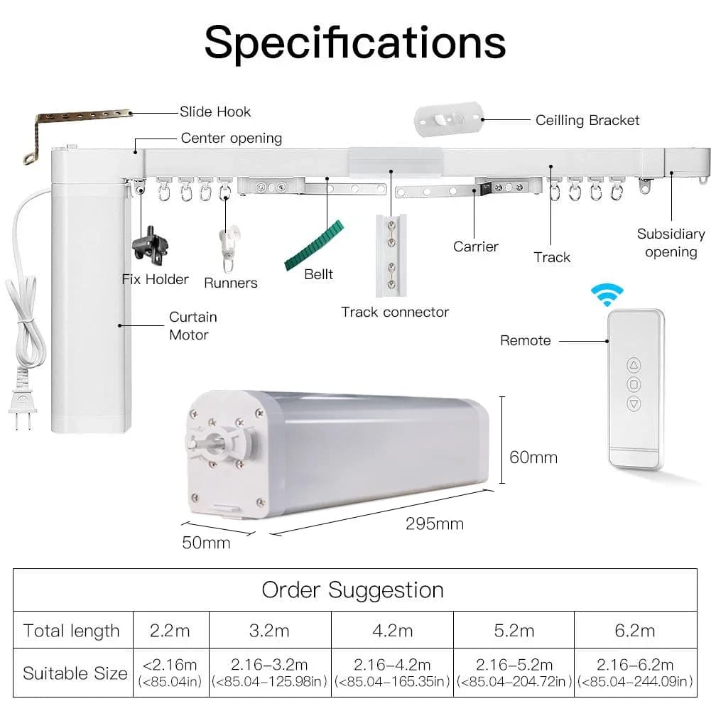 MOES WiFi/ZigBee moteur de rideau électrique Tuya intelligent personnalisé motorisé épissage rideau 