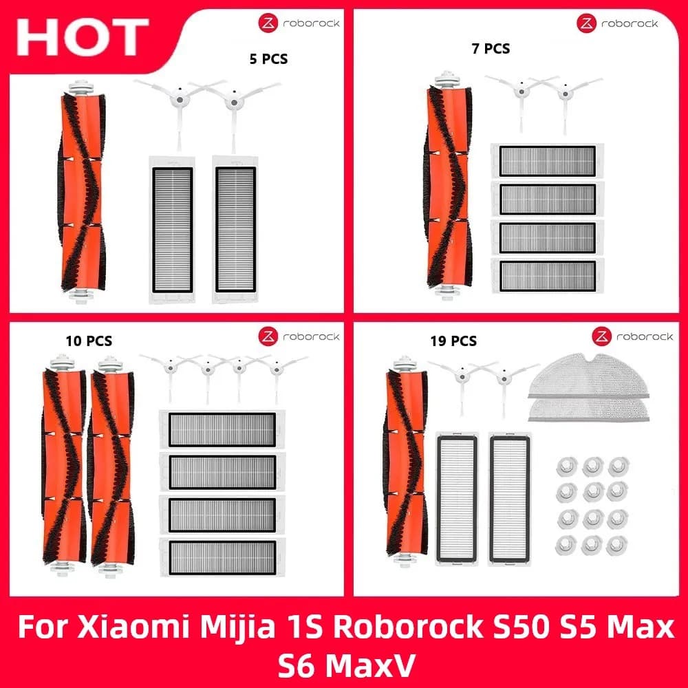 Accessoires pour aspirateur Robot Xiaomi Mijia 1s, Roborock S50, S5 Max, S6, MaxV, S6, filtre Hepa p