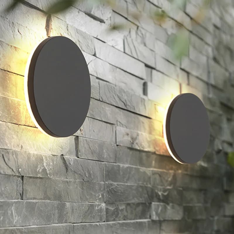 Moderne IP65 étanche extérieur mur LED lampe en aluminium rond carré applique murale jardin porche a