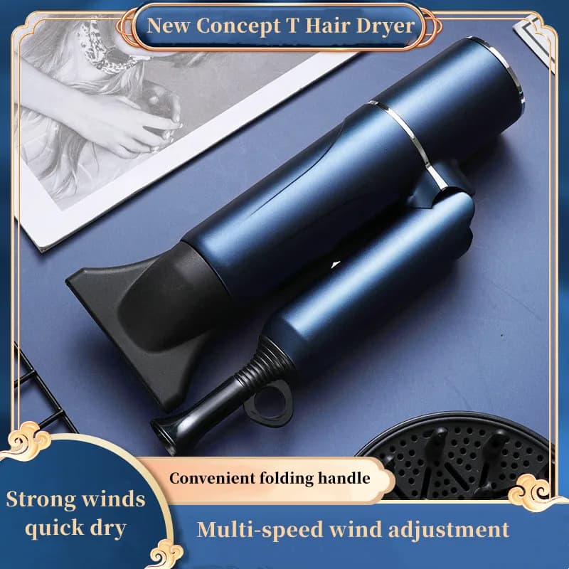 Vente chaude professionnel sèche-cheveux Ion négatif haute puissance lumière bleue pliable électriqu