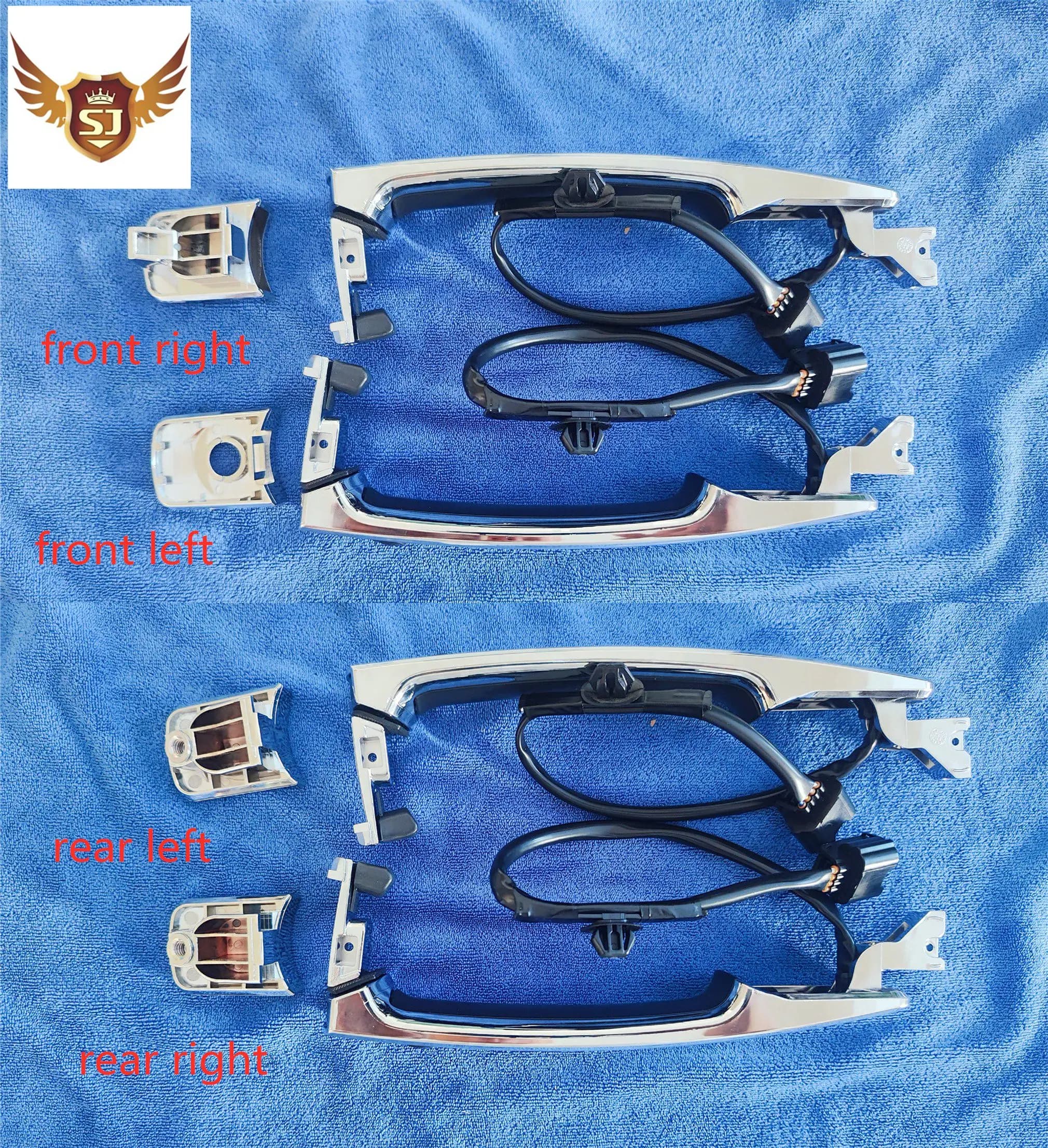 Poignée de porte extérieure pour x-trail 2009-2013 Rogue 2008-2013, avec boutons et câbles de détect