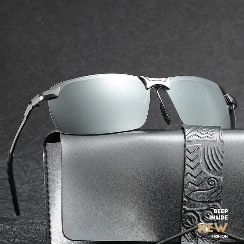 Lunettes de soleil polarisées photochromiques pour hommes, lunettes de conduite, lunettes de pêche c