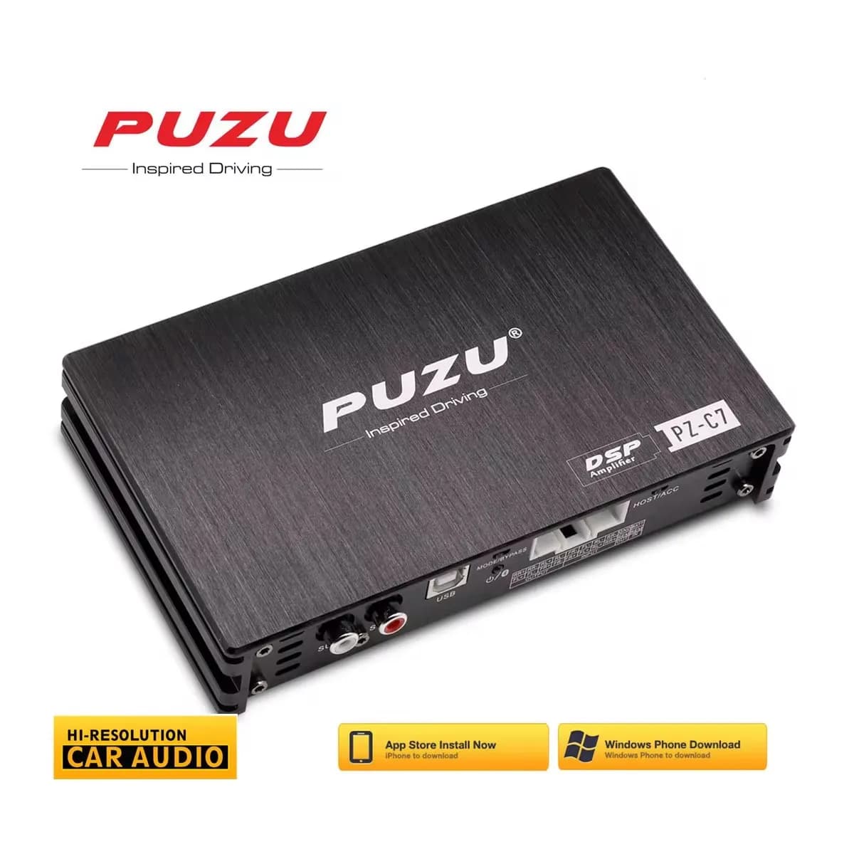 PUZU PZ-C7 faisceau de câblage 4X150W amplificateur DSP de voiture mise à niveau sonore d'autoradio 