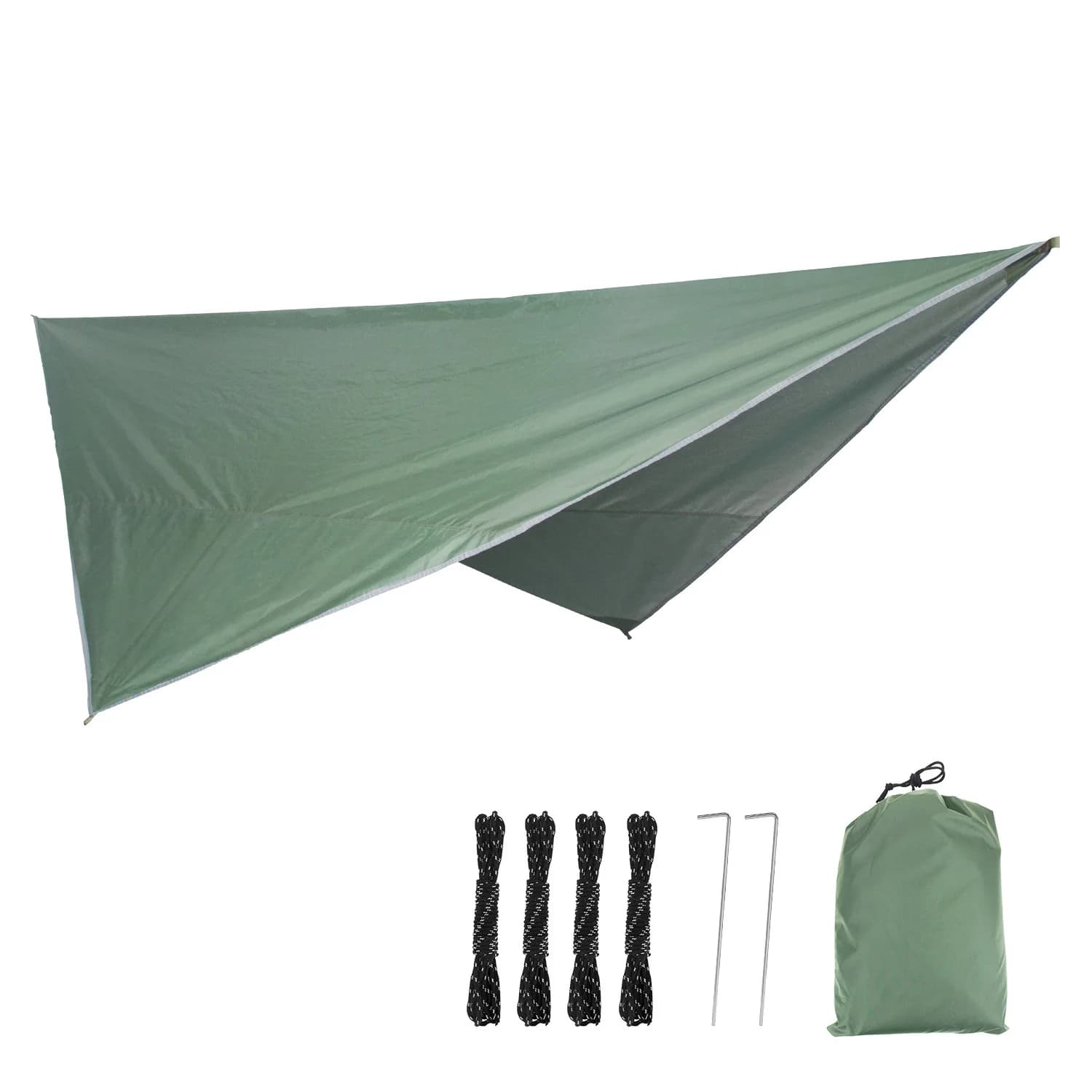 Hamac de camping en nylon, moustiquaire portable, avec mouche de pluie étanche, bâche d'amendements 