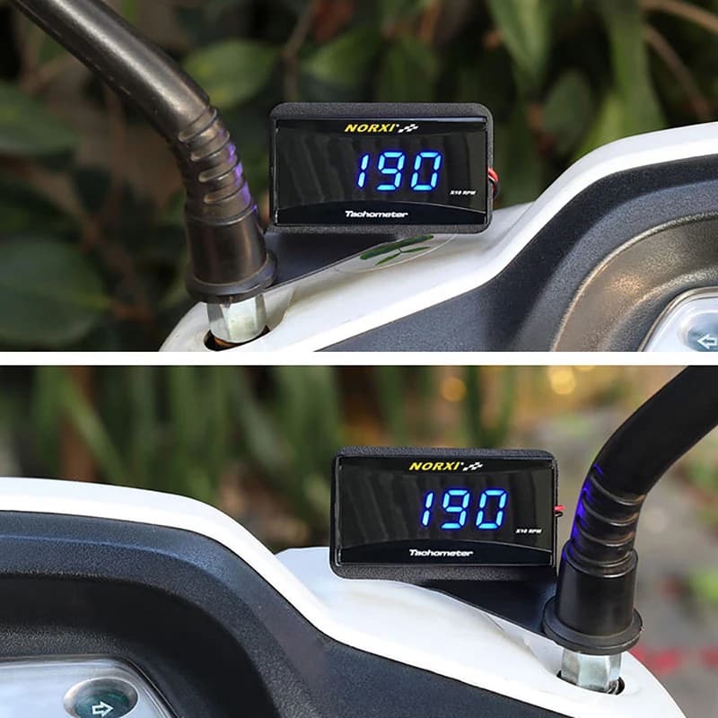 Moto Mini RPM mètre numérique carré LCD affichage moteur tachymètre tachymètre jauge pour BMW YAMAHA