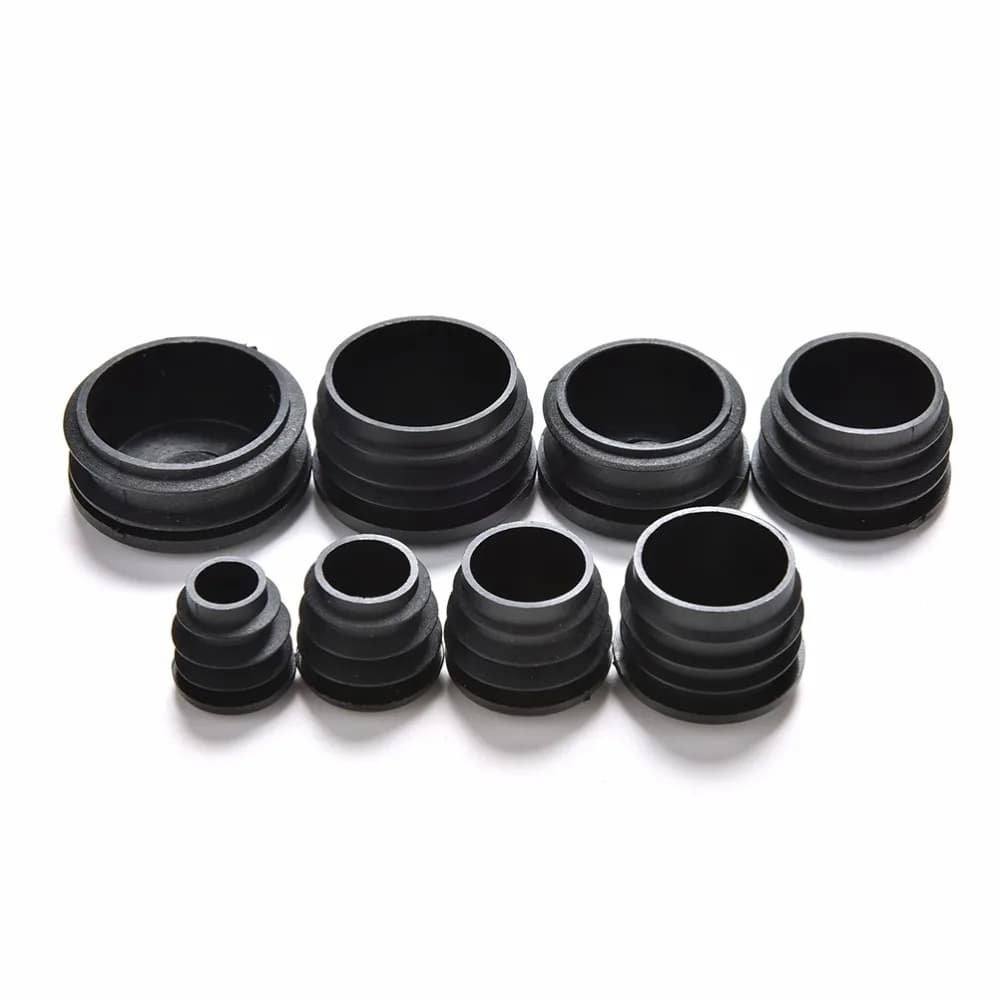 Bouchon de pied de meuble, 10 pièces/lot, capuchon d'extrémité obturateur pour Tube rond, diamètre 1