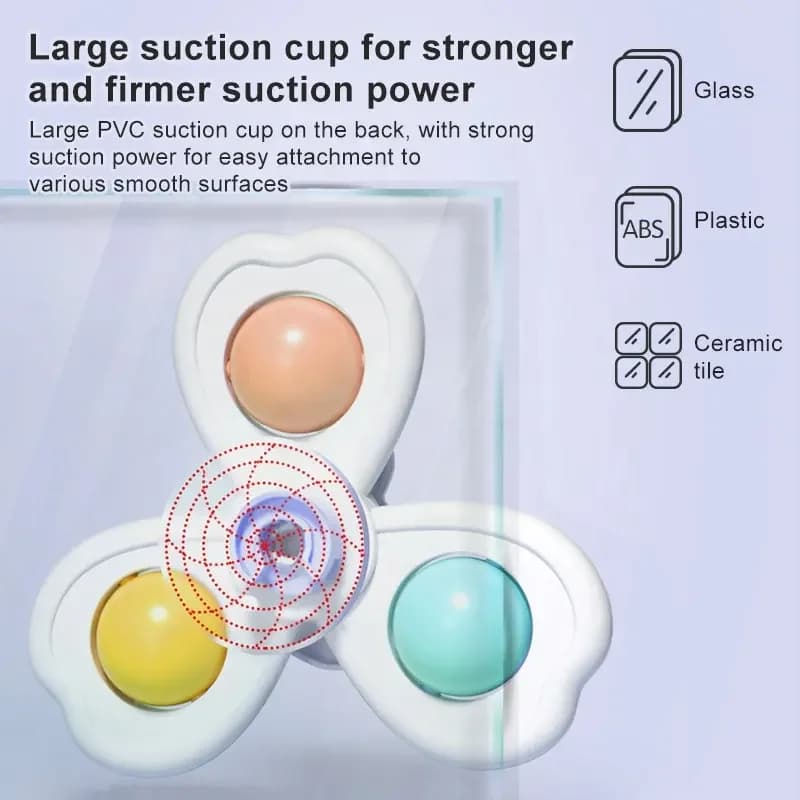 Ventouses 3 en 1, jouet toupie pour bébé, jeu de dentition pour bébé, soulagement du Stress, hochet 