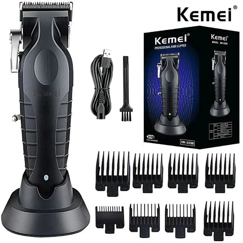 Kemei tondeuse à cheveux professionnelle pour hommes tondeuse à cheveux électrique sans fil réglable