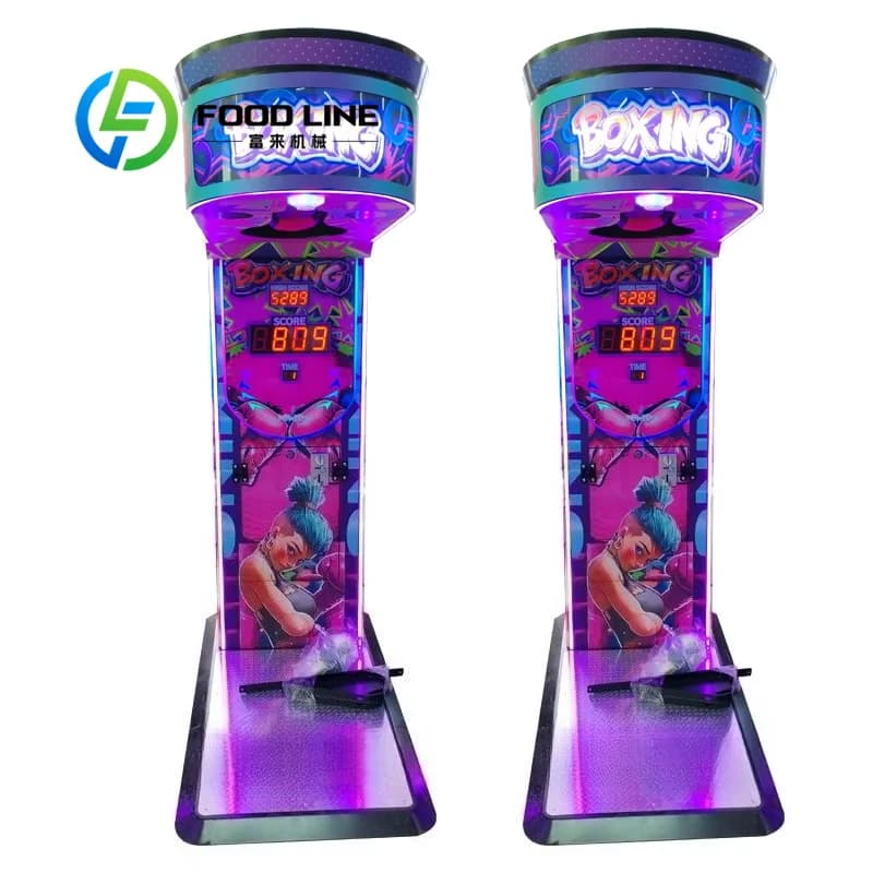 Machine de jeu d'arcade de boxe et de basketball à monnayeur pour sports d'intérieur, en métal et pl