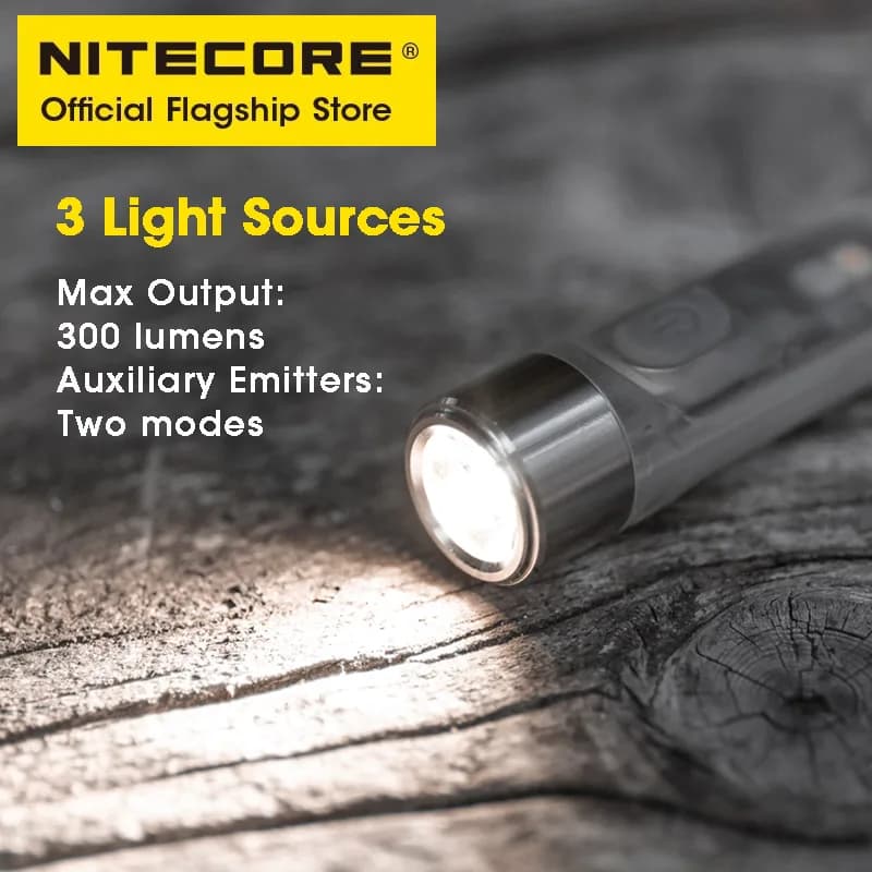 NITECORE TIKI Source multi-lumière USB-C Charge Portable EDC Camping lampe de poche APC UV Mini port