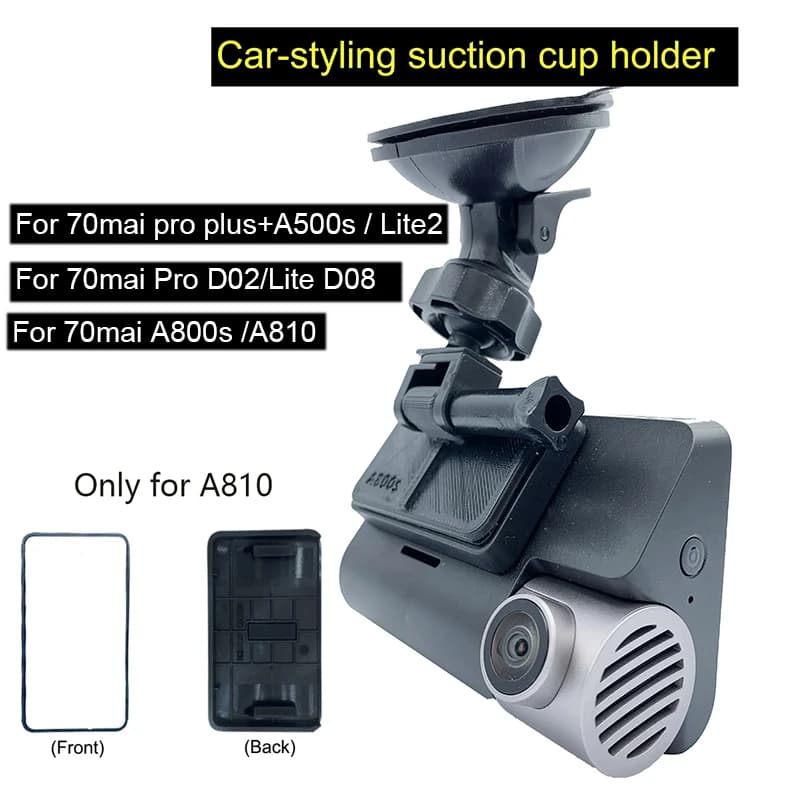 Pour 70mai pro plus + A500s support à ventouse pour 70mai A800S A810 Lite d08 d02 support DVR pour 7