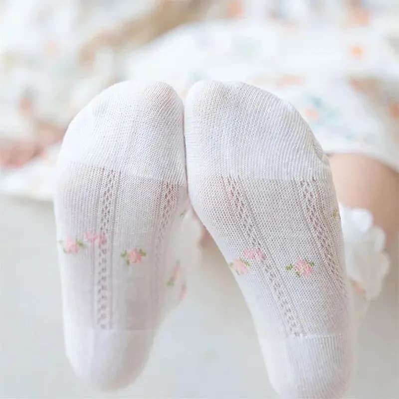 5 paires/lot mignon enfants chaussettes pour filles garçons coton solide princesse enfants chaussett