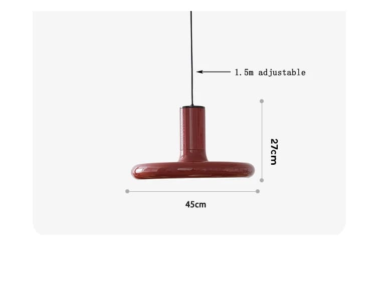 Lustre rouge post-moderne de style danois, lampe en frêne pour restaurant, chambre à coucher, facile