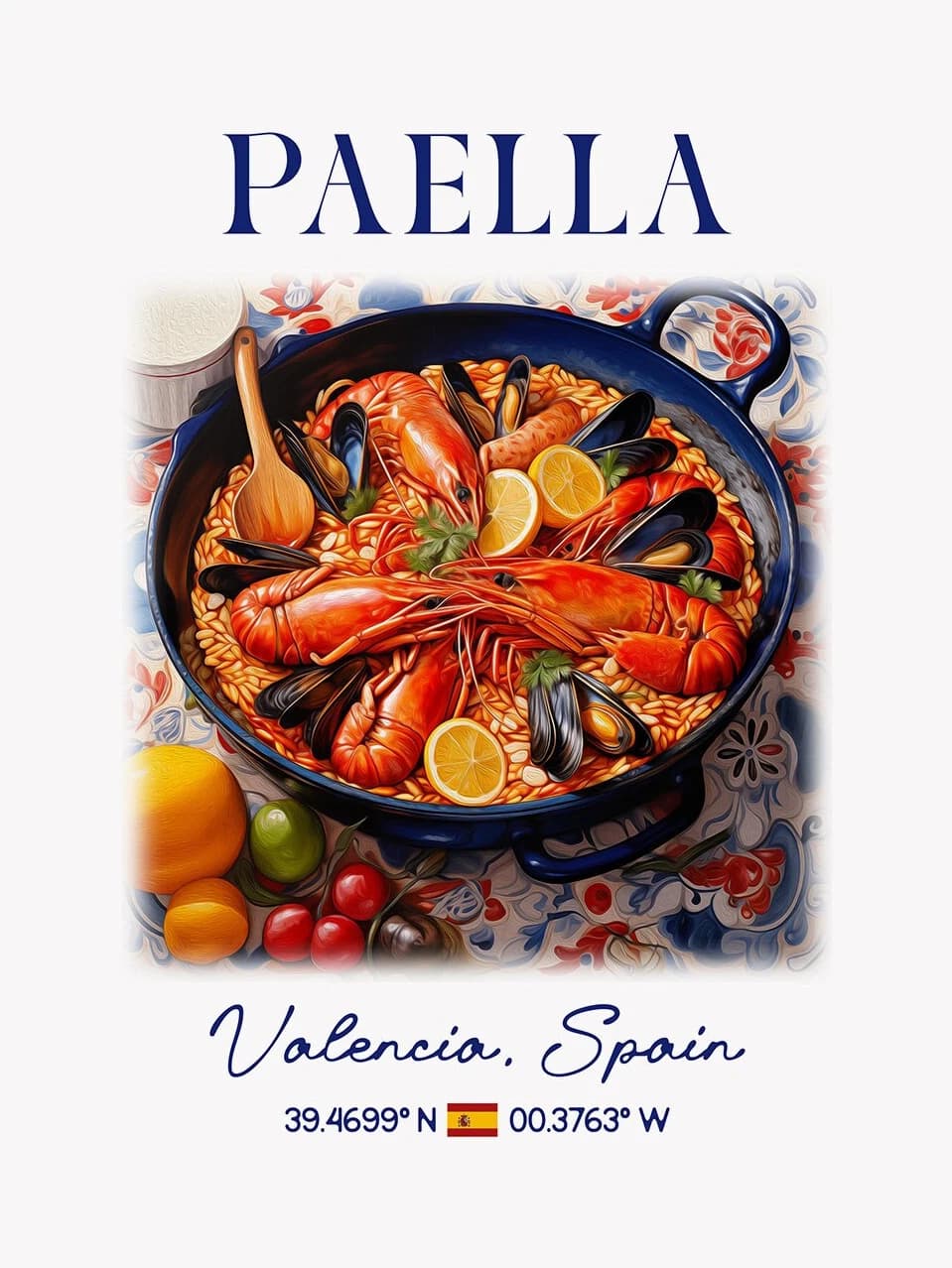 Affiche d'art de la série alimentaire d'italie, Illustration de cuisine, Pizza, Lasagne, Tortillas, 