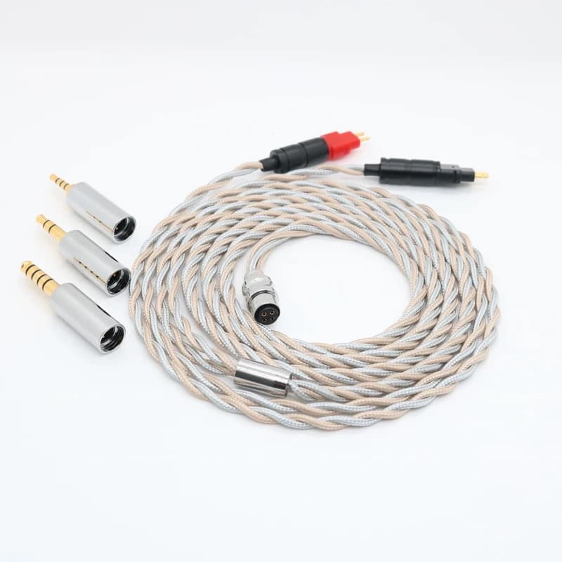 XINHS-Câble modulaire à 4 cœurs, cuivre monocristallin, plaqué argent, design LITZ, HD800, HD650, HD