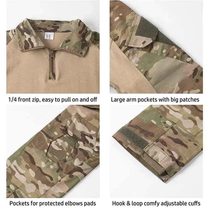 T-shirts tactiques Airsoft, chemises de Combat de l'armée, vêtements de chasse et de Paintball respi