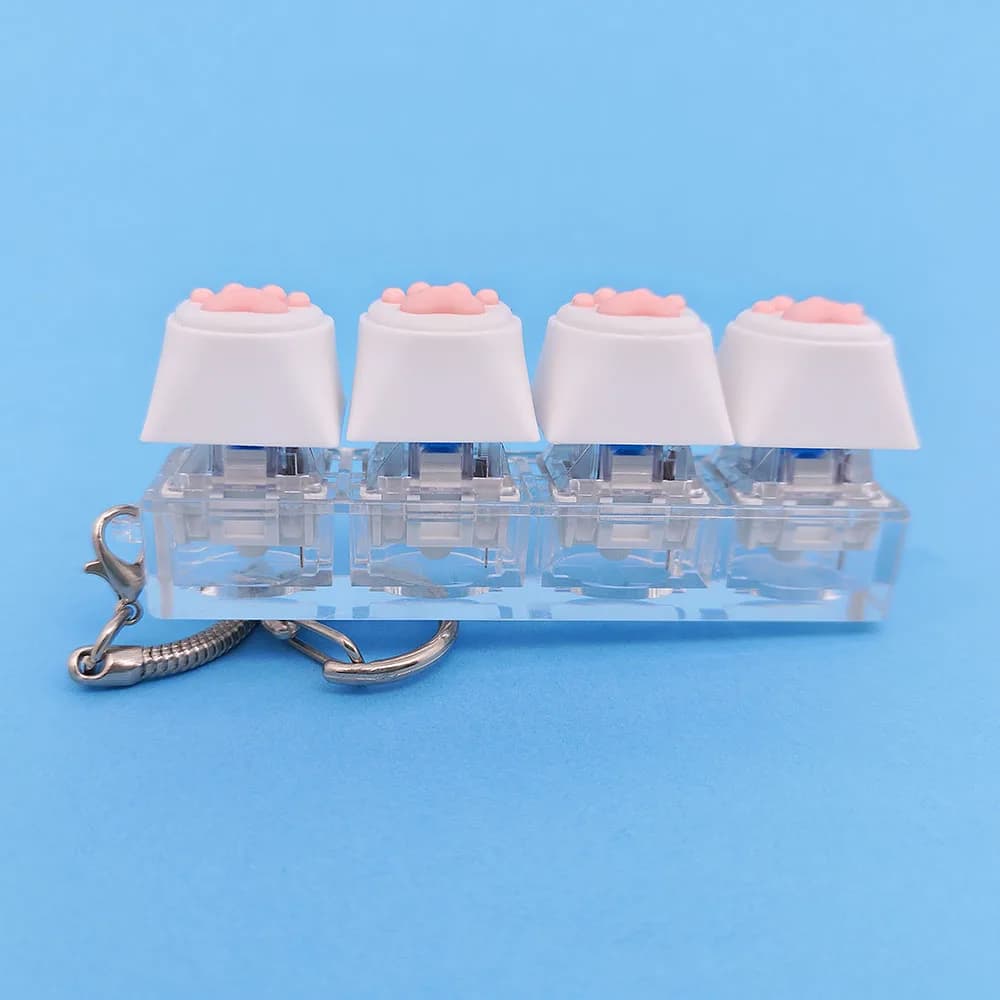 Touches de jouet de décompression du bout des doigts, en Silicone souple, pattes de chat, porte-clés