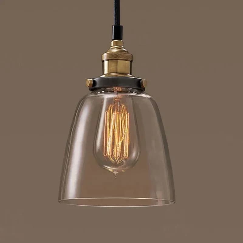 Le Loft nordique moderne chambre suspension avec clair gris ambre Vintage pendentif lumières salle à