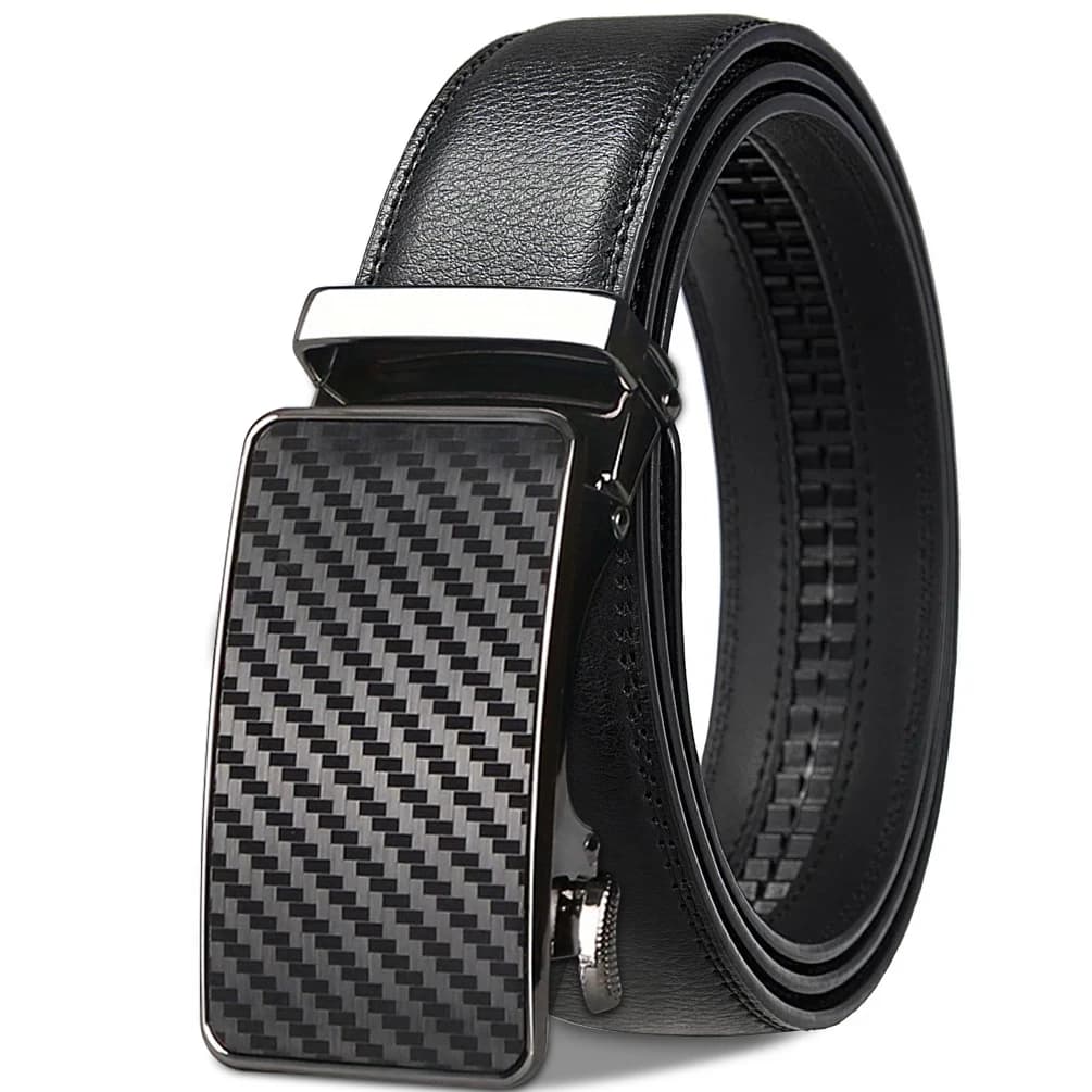 Ceinture en cuir véritable de haute qualité pour hommes, boucle automatique réglable, ceinture à cli