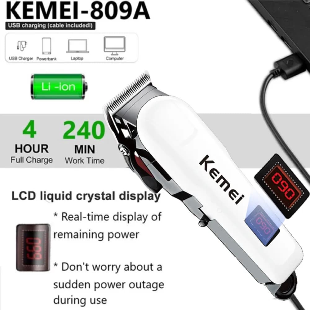 Tondeuse à cheveux électrique pour hommes, coupe de cheveux, sans fil, professionnelle, Rechargeable