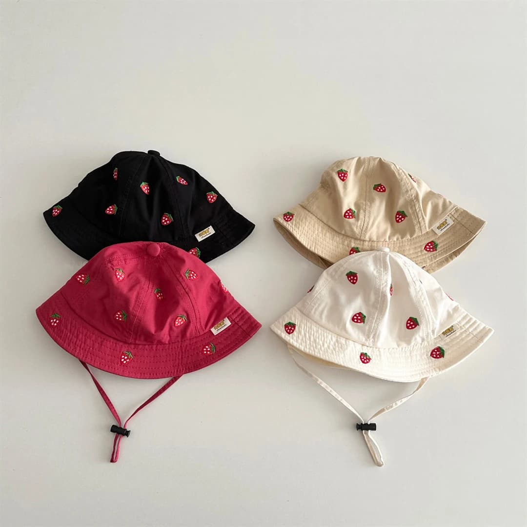 MILANCEL – chapeau de printemps pour petites filles de 1 à 4 ans, chapeau de pêcheur brodé avec frai