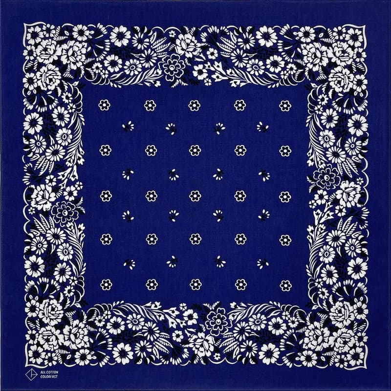 Nouveau Design fleur noir Paisley Hip Hop 100% coton carré Bandana écharpe unisexe bandeau cadeaux p