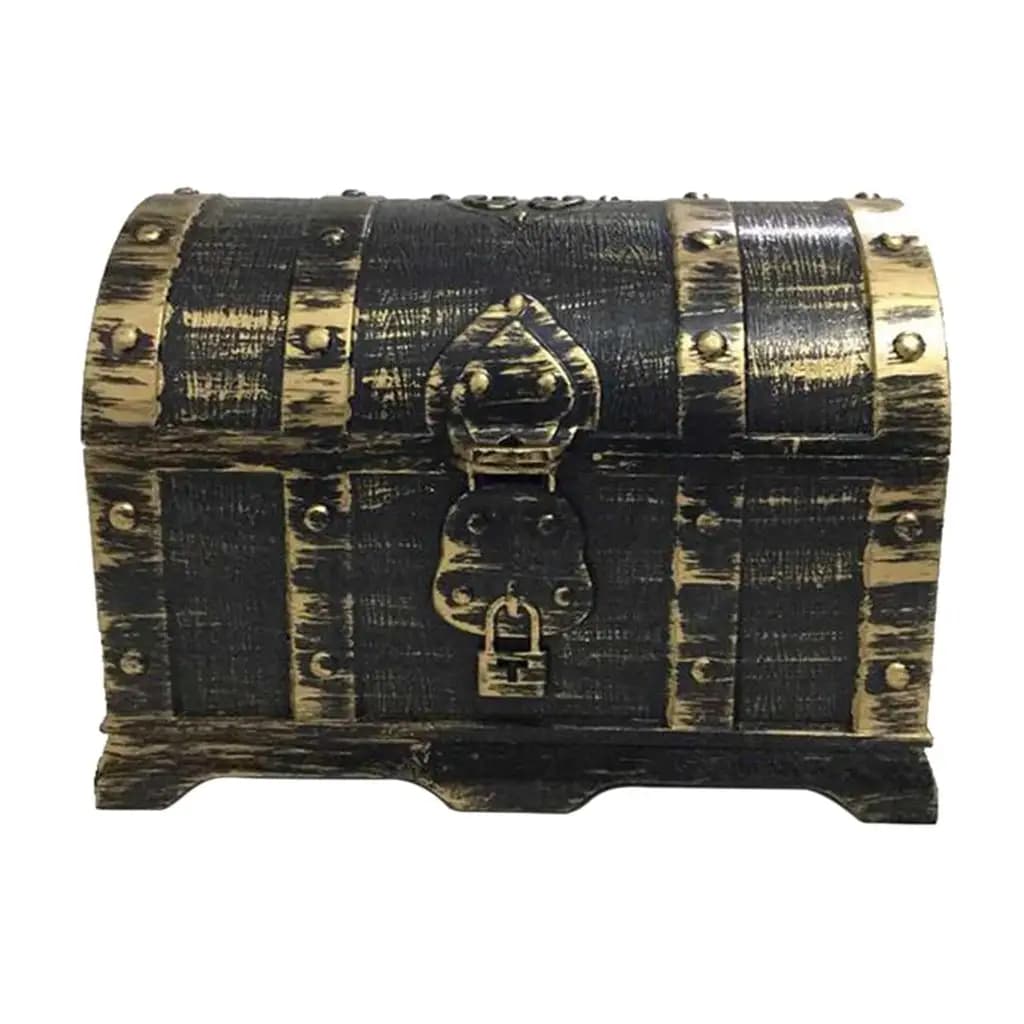 Wisure-Boîte à bijoux vintage en plastique pour enfants, coffre transparent décoratif, faveurs de fê