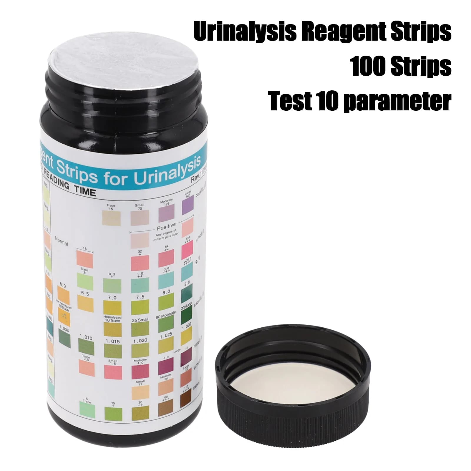 100 bandelettes de réactifs URS-10T pour analyse d'urine, 10 paramètres : leucocytes, protéines, pH 