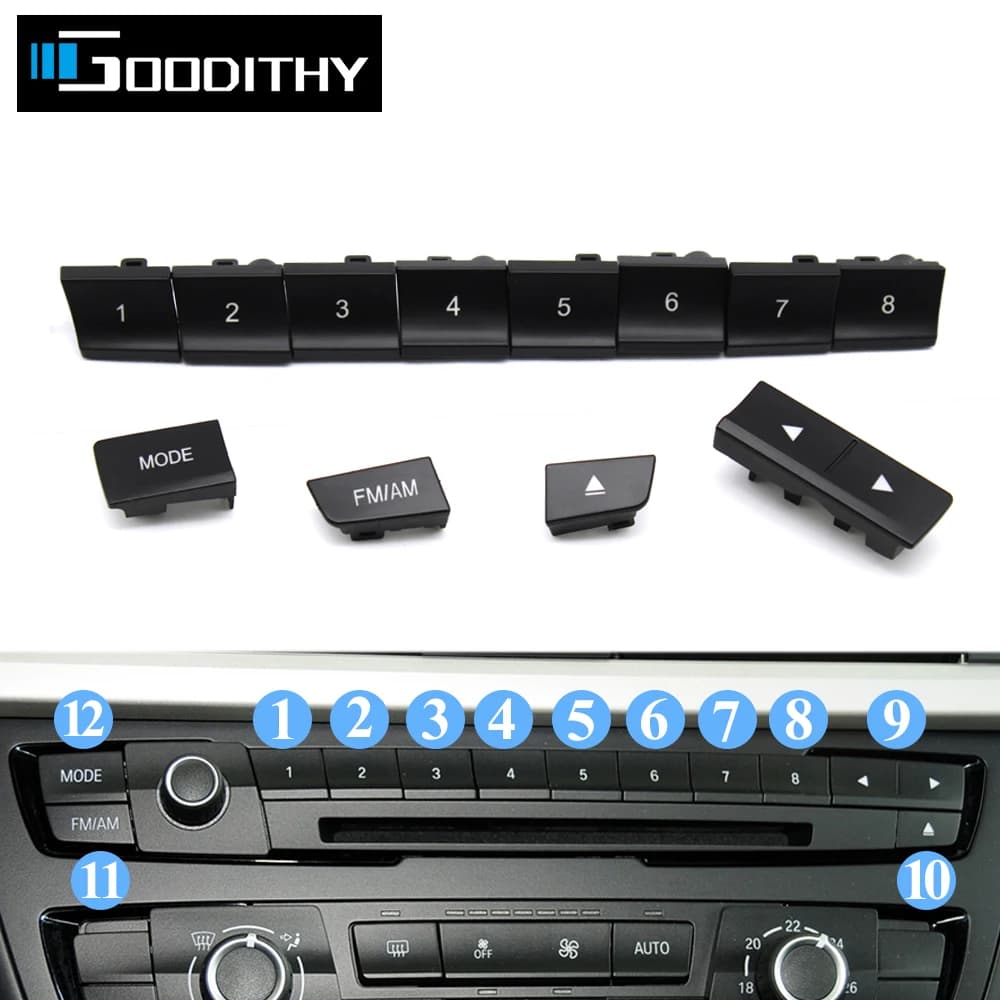 Couvercle de bouton de commutation à chiffres pour Console de tableau de bord avant de voiture, pour