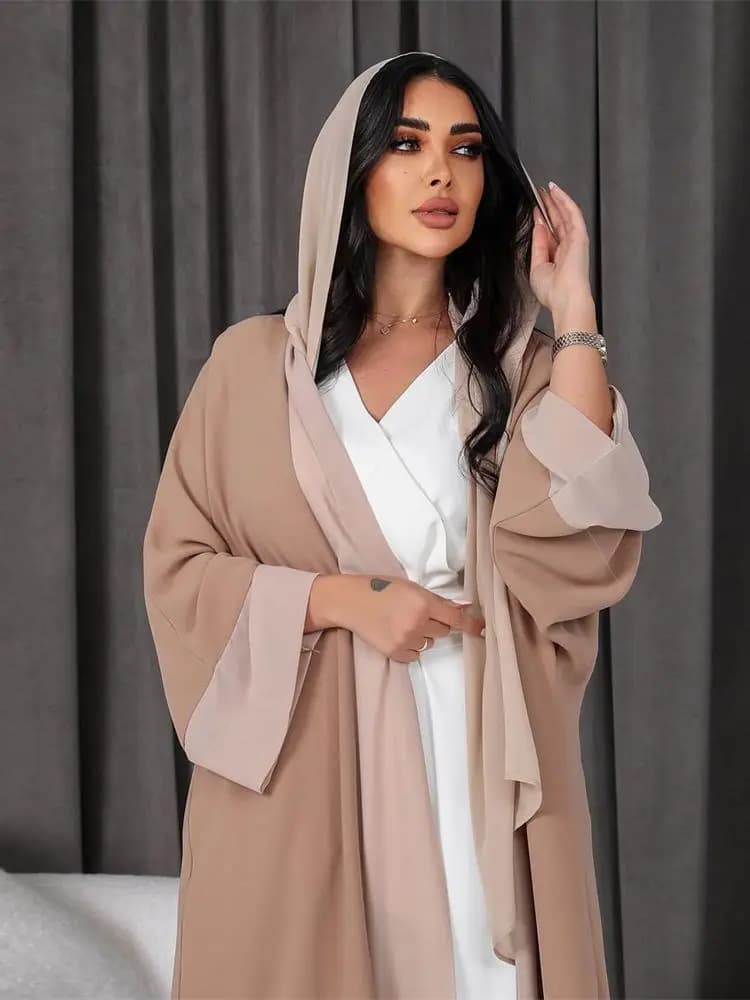 Abaya-Kimono Musulman Blanc pour Femme, Robe Longue, Kaftan, Islam Arabe, Jalabiya, Dubaï, Turquie, 