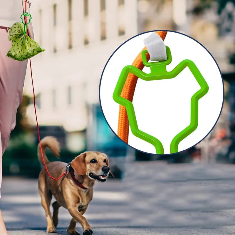 Support de sac de merde de chien, Clip de transport de déchets pour animaux de compagnie, distribute