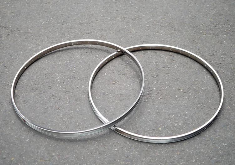 Jante de vélo de route en acier inoxydable 26 pouces, accessoires de roue de vélo Vintage 1-3/8 36 t