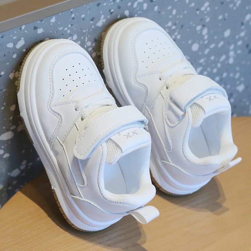 Chaussures blanches pour enfants printemps et automne chaussures de sport pour enfants anti-dérapant