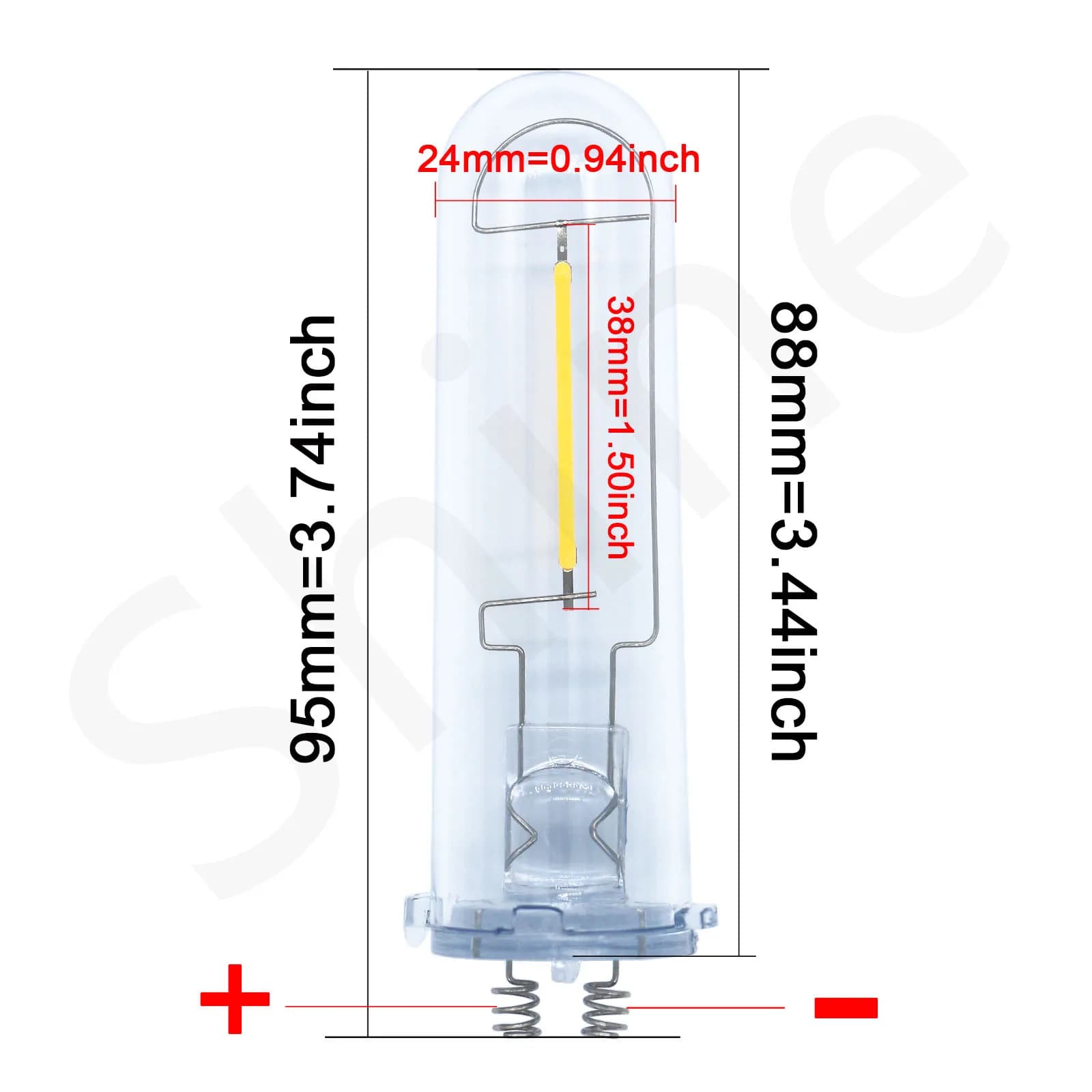 Tube de lampe à ampoule LED Edison, DC 3V, source de lumière solaire, ampoule en plastique, lampe à 