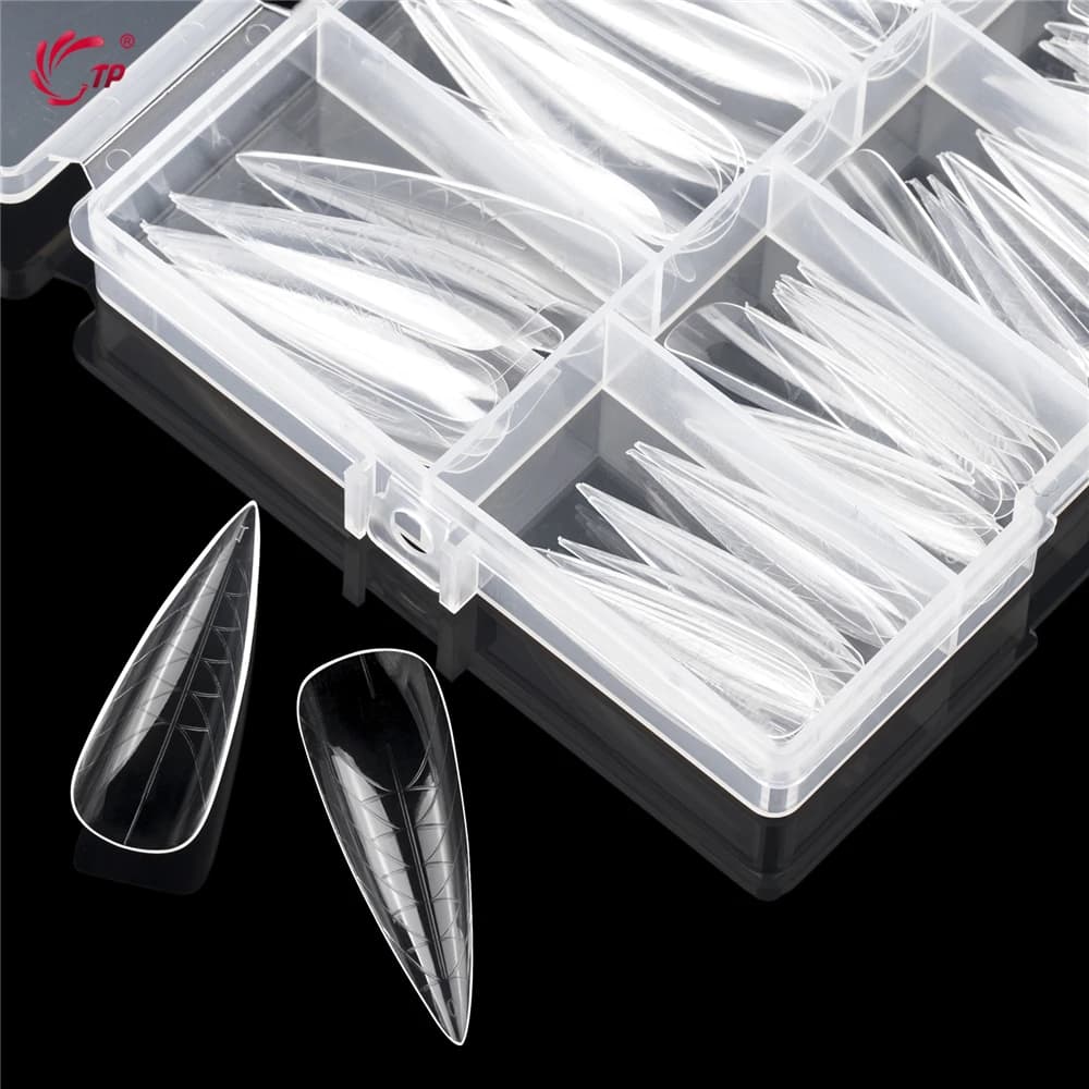TP 75 pièces/150 pièces Stiletto double forme ongles acrylique construction rapide Gel moule couvert
