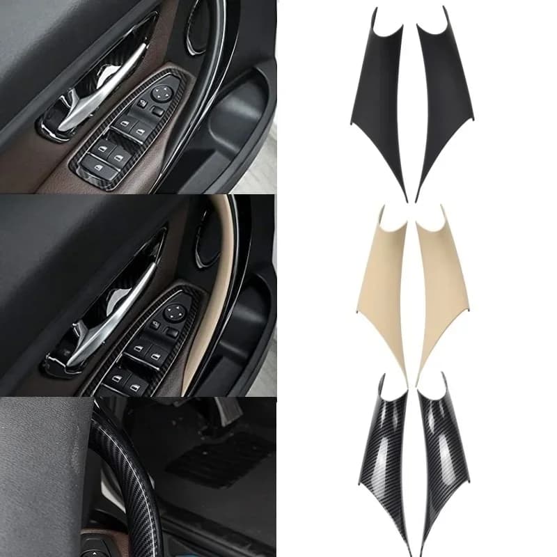 Garniture intérieure de poignée d'accoudoir de porte d'aspect carbone pour BMW série 3 F30 F32 GT F3