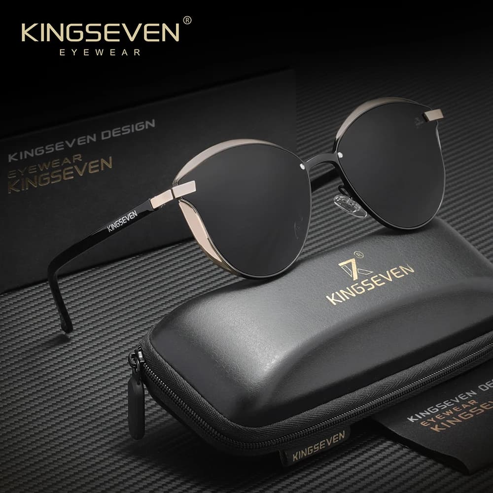 KINGSEVEN – lunettes de soleil polarisées UV400 pour femmes, style œil de chat, pour loisirs et voya