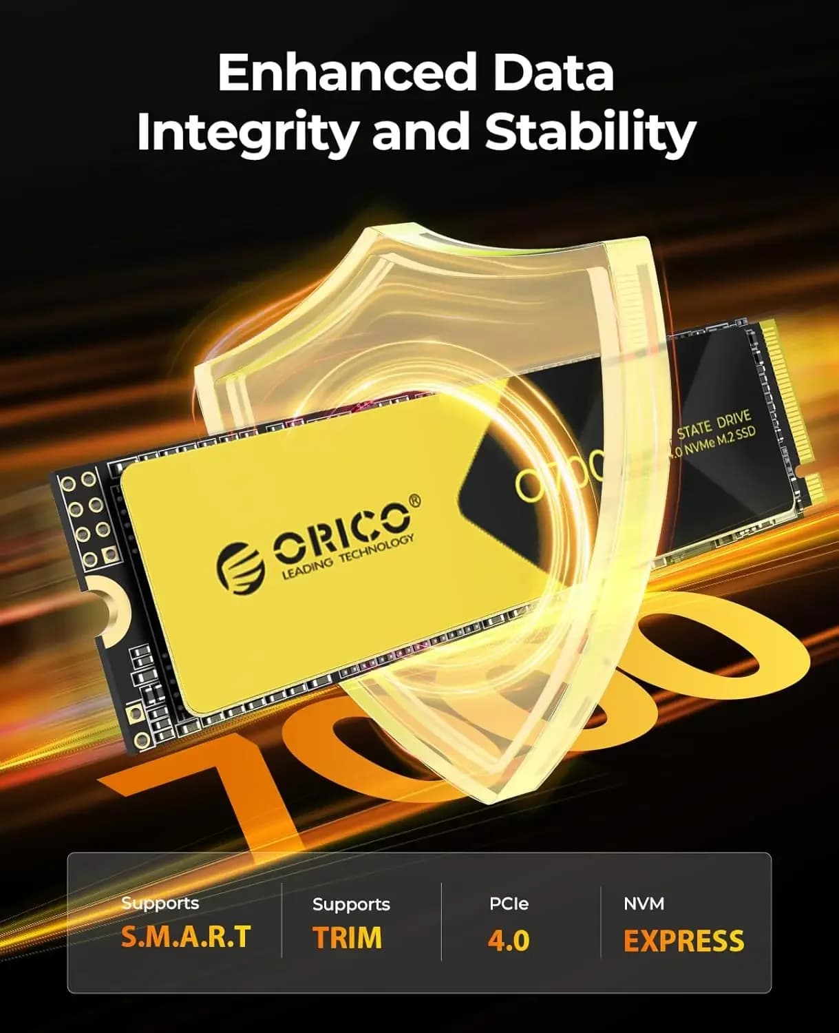 ORICO PCIe4.0 M.2 NVMe SSD PS5 Gaming 7400 mo/s disque SSD interne M Key 2280 SSD pour les créateurs