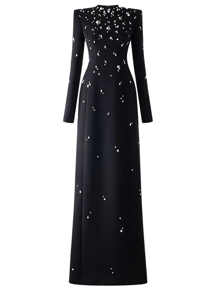 Robe longue maxi pour femme, de haute qualité, nouvelle collection 2026, design de créateur, ornée d